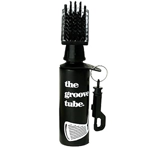 proactive sports groove tube golf club cleaner squeeze bottle brush  black 7 12 inches tall