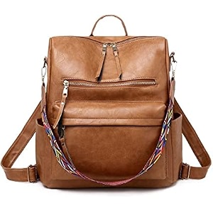 proarch medium 26l backpack purse for women convertible travel vintage pu leather shoulder backpack