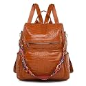 ProArch Medium 26L Backpack Purse for Women Convertible Travel Vintage PU Leather Shoulder Backpack