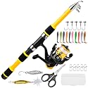 Proberos Fishing Rod Combo 1.8M Telescopic Set with Reel for River Use