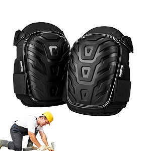 proberos 1 pair knee protector pads anti-impact knee protector for adults tpe hard shell waterproof work knee protector pads cushioning protective knee pad for skating work gardening