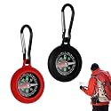 PROBEROS 2 Pcs Compass for Hiking Camping with Carabiner