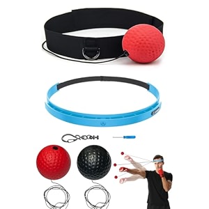 proberos boxing reflex ball 2pc kit with adjustable headband muay thai training equipment for speed agility amp hand-eye coordination lightweight soft pu ball 20g for men women amp kids