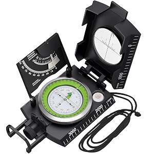 proberos compass for directions military sighting glow dial hiking camping