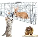 PROBEROS Cat Trap Cage, Humane Live Animal Catcher, 78x31x28cm