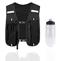 Proberos® Hydration Backpack Running Vest, with 500ml Water Bladder, Outdoor Quick Dry Mesh Adjustable Belt Lightweight 3 Pockets Vest Design, Night Reflective, for Hiking, Biking, Running, Walking