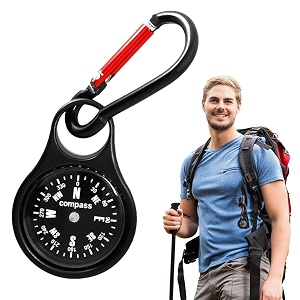 proberos outdoor compass with carabiner 14634 zinc alloy carabiner