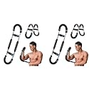 Proberos® Power Twister Arm Strength Trainer with Dual-Bar Design Adjustable Resistance Levels Foam Padded Grip Spring Steel Construction for Upper Body Forearm Wrist Strength Training 2PCS