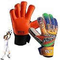 PROBEROS Football Goalkeeper Gloves Latex Palm Adjustable Strap Blue Size-7