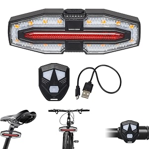 proberos waterproof bike tail turn signal light with remote control high
