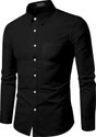 PROBEX INTERNATIONAL Men Solid Casual Black Shirt