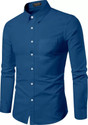 PROBEX INTERNATIONAL Men Slim Fit Solid Spread Collar Casual Shirt