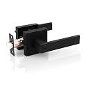 Probrico 1 Pack Privacy Door Handles,Heavy Duty Matte Black Door Lever Hardware,Keyless Interior Door Knob Lockset for Bedroom Bathroom
