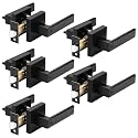Probrico 5 Pack Privacy Door Handles,Heavy Duty Matte Black Door Lever Hardware,Keyless Interior Door Knob Lockset for Bedroom Bathroom