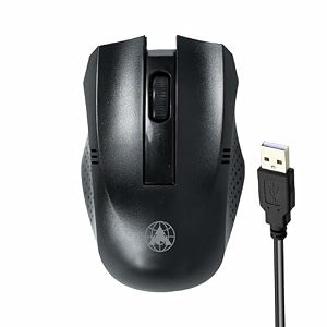 prodot wired mouse - ergonomic design precise tracking universal compatibility - ideal for pc mac gaming and office use mu-175 black