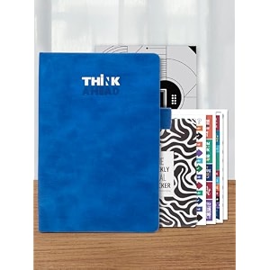 doodle a5 productivity planner kit undated hard bound288 pages12 monthlypocket meal plannerstickersmotivational quote cardstear away bookmarksactivity pages notes pages kit future thinker