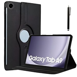 proelite cover for galaxy tab a11 87 inch a9 8734 case cover 360 rotatable smart flip case cover for galaxy tab a9a11 87 inch tablet with stylus pen black