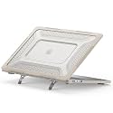ProElite Case for MacBook Air 15 2023 2024 2025 Release M5/M4/M3 A3114 M2 A2941 with Liquid Retina Display &amp; Touch ID,Heavy Duty Honeycomb Hard Shell with Slim TPU Bumper &amp; Fold Kickstand, Stone
