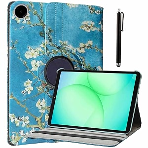 proelite cover for galaxy tab a11 87 inch a9 8734 case cover 360 rotatable smart flip case cover for galaxy tab a9a11 87 inch tablet with stylus pen flowers