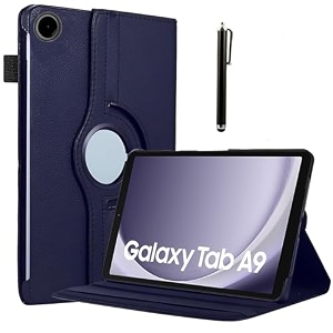 proelite cover for galaxy tab a11 87 inch a9 8734 case cover 360 rotatable smart flip case cover for galaxy tab a9a11 87 inch tablet with stylus pen dark blue