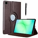 ProElite Cover for Galaxy Tab A11 8.7 inch /A9 8.7" Case Cover, 360 Rotatable Smart Flip Case Cover for Galaxy Tab A9/A11 8.7 inch Tablet with Stylus Pen, Brown