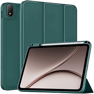 proelite cover for oneplus pad 4pad 3 132 inch case soft flexible flip cover for oneplus pad 43 132 inch with pen holder recoil series - dark green