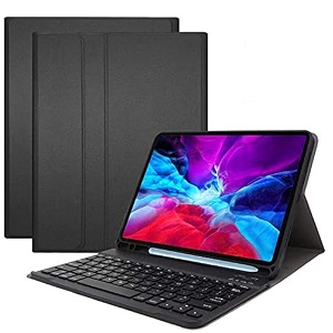 proelite detachable wireless bluetooth keyboard flip case cover for samsung galaxy tab s6 lite 104 inch 2024 sm-p610p615 with s pen holder black