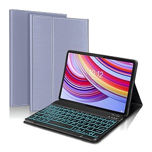 proelite keyboard case for redmi pad pro 121 inch magnetic detachable wireless bluetooth keyboard built-in 7-colors backlit lavender