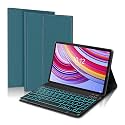 ProElite Keyboard case for Redmi Pad Pro 12.1 inch, Magnetic Detachable Wireless Bluetooth Keyboard Built-in 7-Colors Backlit, Dark Green