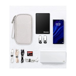proelite nylon 2 layers power bank case hard drive case for 25-inch western digital seagate toshiba electronic organizer case for gadget hard disk earphone waterproof black