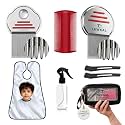 Professional 7 Piece Lice Removal Kit, 3 Combs Stainless Steel Lice Combs with Protective Wrap, Spray Bottle & Hair Clips, Pouch Removes Lice, Nits & Eggs, for All Hair Types