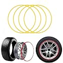 Professional Alloy Wheel Protector - 4PCS Universal Anti-Scratch Tire Strip, 17-22 Inch Rim Edge Guard, Adhesive Protection for Light Vehicles, Durable Hub Decor