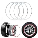 Professional Alloy Wheel Protector Ring - 4PCS Universal Anti-Scratch Strip for 17-22 Inch Light Vehicles, Adhesive Rim Edge Guard &amp; Decor for Tire Protection