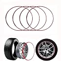 Professional Alloy Wheel Protector Ring Set - 4PCS Universal Anti-Scratch Tire Strips for 17-22 Inch Light Vehicles, Adhesive Rim Edge Guard &amp; Decor Protection.