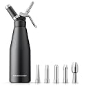 Professional Aluminum Whipped Cream Dispenser - 1000mL (Black, 1000ml)