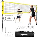 Professional Badminton Set with Net, Carbon Fiber Rackets Set of 4