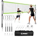 Professional Badminton Set with Net, Carbon Fiber Rackets Set of 4