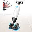 Professional Commercial Floor Scrubber Machine, 17” Path Floor Cleaner Machine, Cordless Design with Dual Brushes and 360° Swivel Head for Efficient Cleaning White