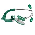 Professional Dual Head Stethoscope, Medical Grade with Spare Ear Tips, Adult Size (Green)