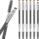 Professional Duo Eyebrow Brush - Angled & Spoolie (BLACK, 3 Pack)