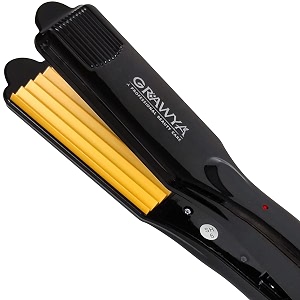 professional grawya neo tress hair crimper with quick heat up amp gold ceramic wide plates crimp amp hair styler