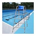 Professional Lifeguard Chair for Water Park &amp; Swimming Pool, Stainless Steel Observation Seat, Detachable High Chair for Referees &amp; Lifeguards, Durable &amp; Weather-Resistant