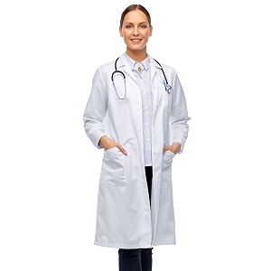 professional men amp women lab coat cotton material 41 inch long white unisex doctor costume medical chemistry scientist button laboratory male jacket lightweight labcoat doctors scrubs coats medium