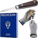 Professional Oyster Shucking Knife and Gloves Set in Gift Box