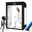 Professional Photography Studio LED Dimmable Large Shooting Tent 47x39x78 ZKEEZM Large Lightbox Photo Video Continuous Lighting Cube Shooting Tent Kit Soft Box with 3Colours Backdrops and Carrying Bag