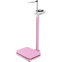 Professional Physician Weight Scale,Height and Weight Scales, Electronic Doctor Scales, Accurate Measurement of Height and Weight, Hd Display, 180Kg / 396 Lbs (Pink)