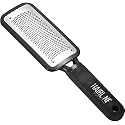 Professional Stainless Steel Blade Foot Scrubber Rasp Scraper File with Hang Hole Handle Pedicure and Feet Care Scrub Tool for Women and Men