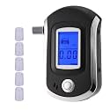 Professional Traffic Police Device Alcohol Tester Breathe Analyser LCD Display with 5 Mouthpiece High Accuracy