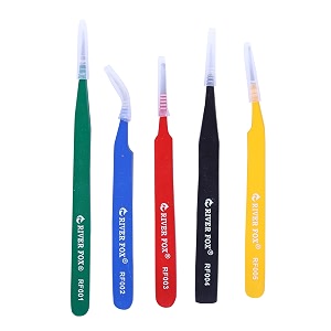 professional tweezers for eyebrows- great precision plcker for facial hair splinter and ingrown hair removal electronic repairing plucking daily beauty tool multi color pack of 5