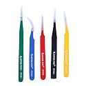 Professional Tweezers for Eyebrows- Great Precision Plücker for Facial Hair, Splinter and Ingrown Hair Removal, Electronic Repairing, Plucking Daily Beauty Tool Multi Color Pack of 5